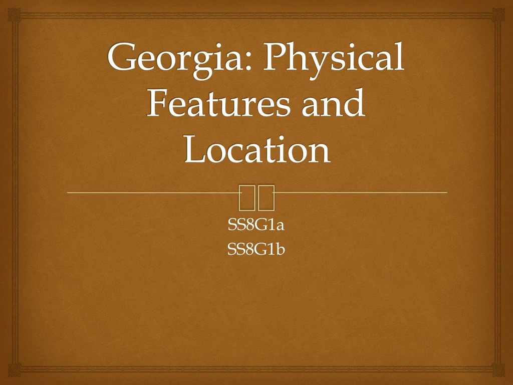 georgia physical features and location