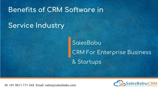 benefits of crm software in service industry