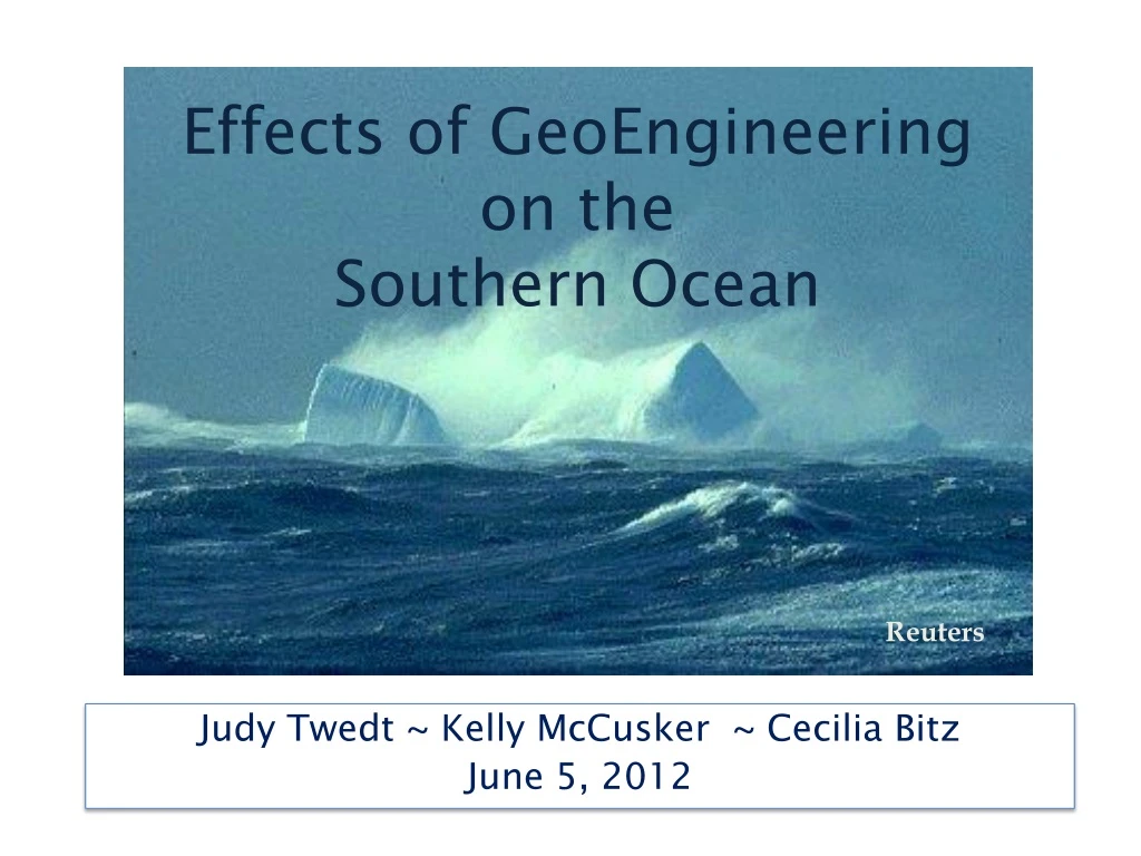 effects of geoengineering on the southern ocean