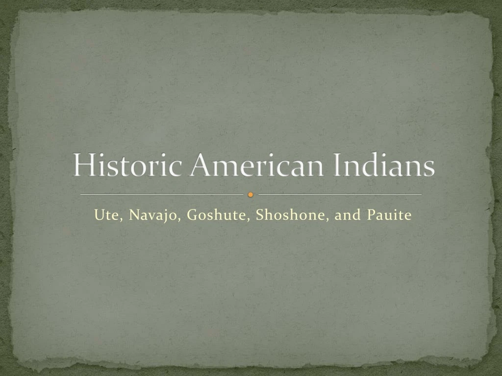 historic american indians
