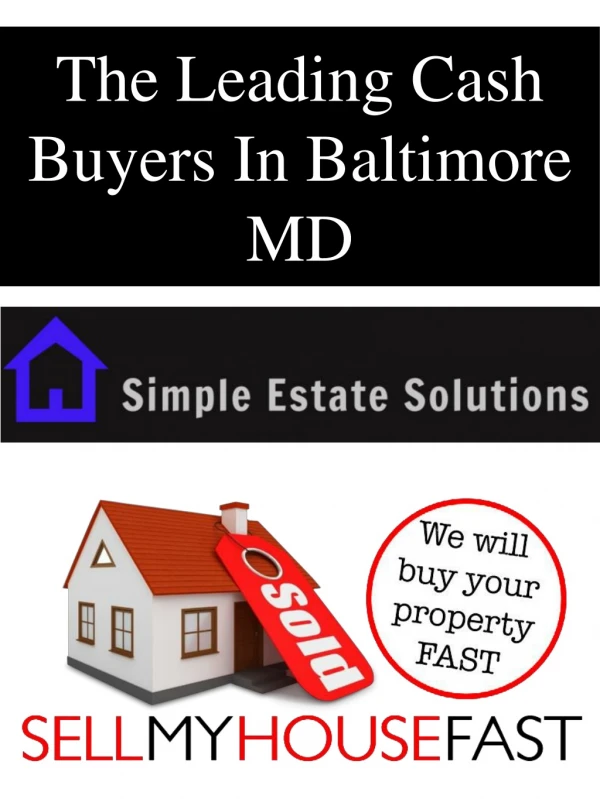 The Leading Cash Buyers In Baltimore MD