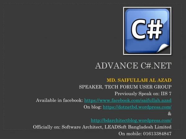 Advance c#