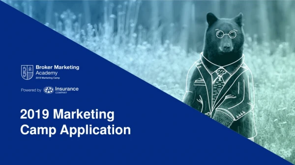 2019 Marketing Camp Application
