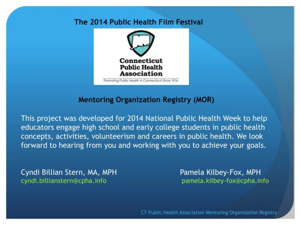 The 2014 Public Health Film Festival