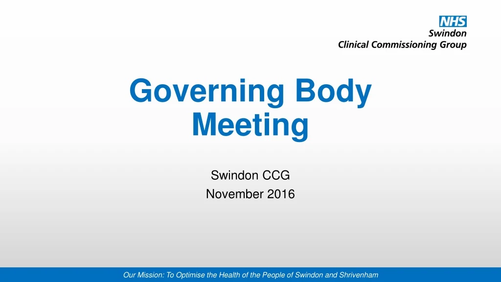 governing body meeting