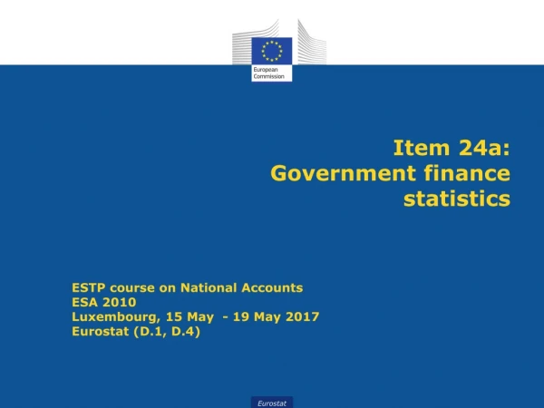 Item 24a : Government finance statistics