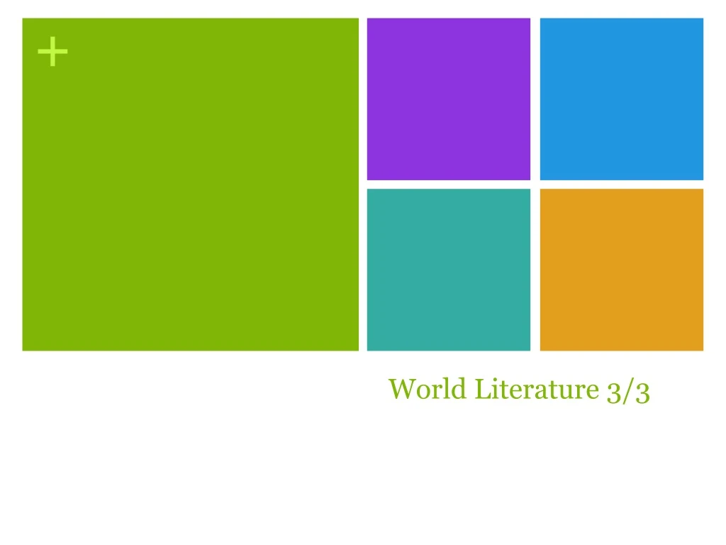 world literature 3 3