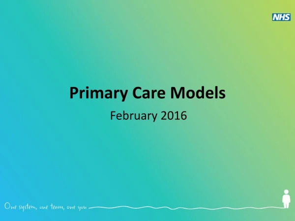 Primary Care Models