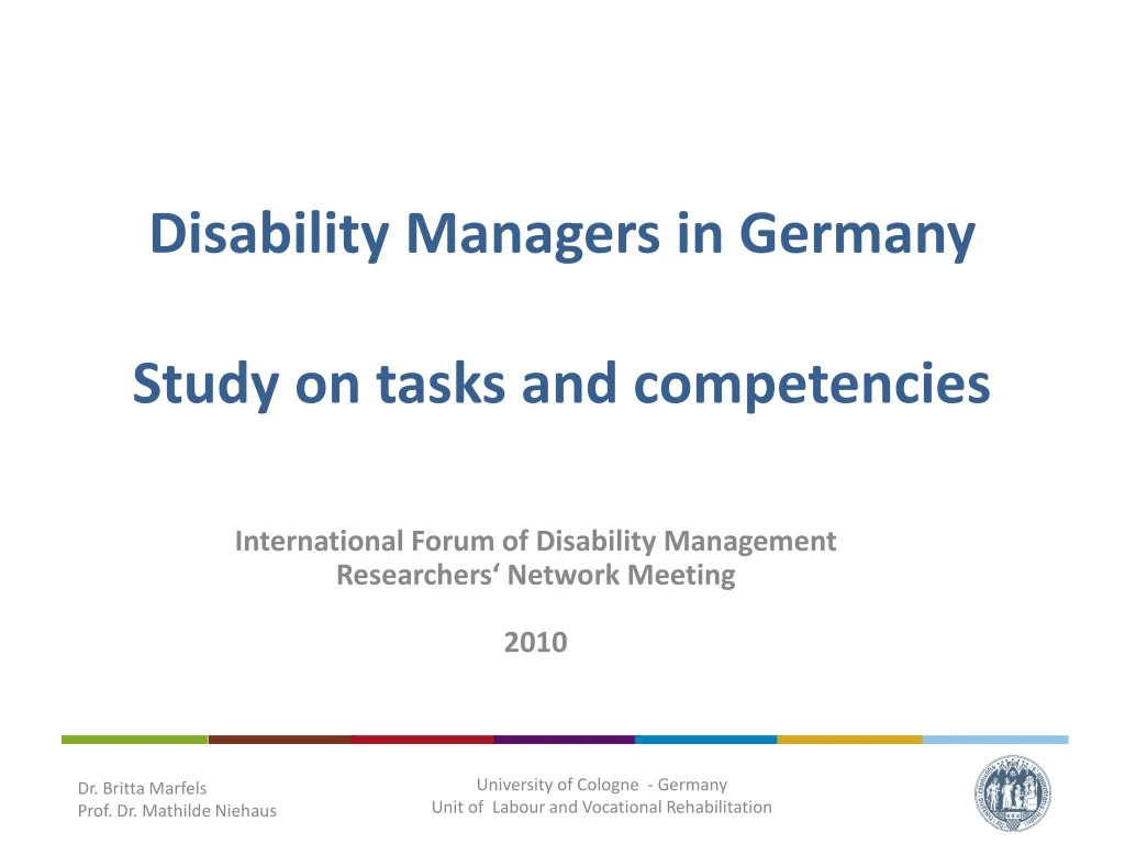 disability managers in germany study on tasks