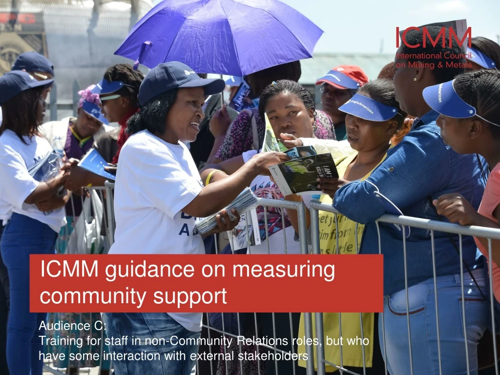 icmm guidance on measuring community support