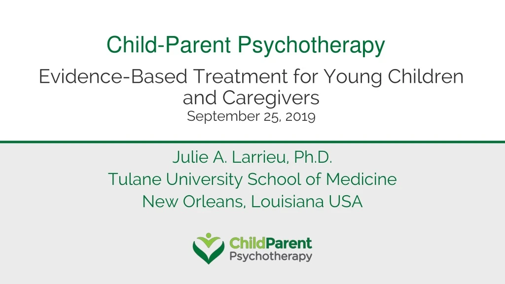 evidence based treatment for young children