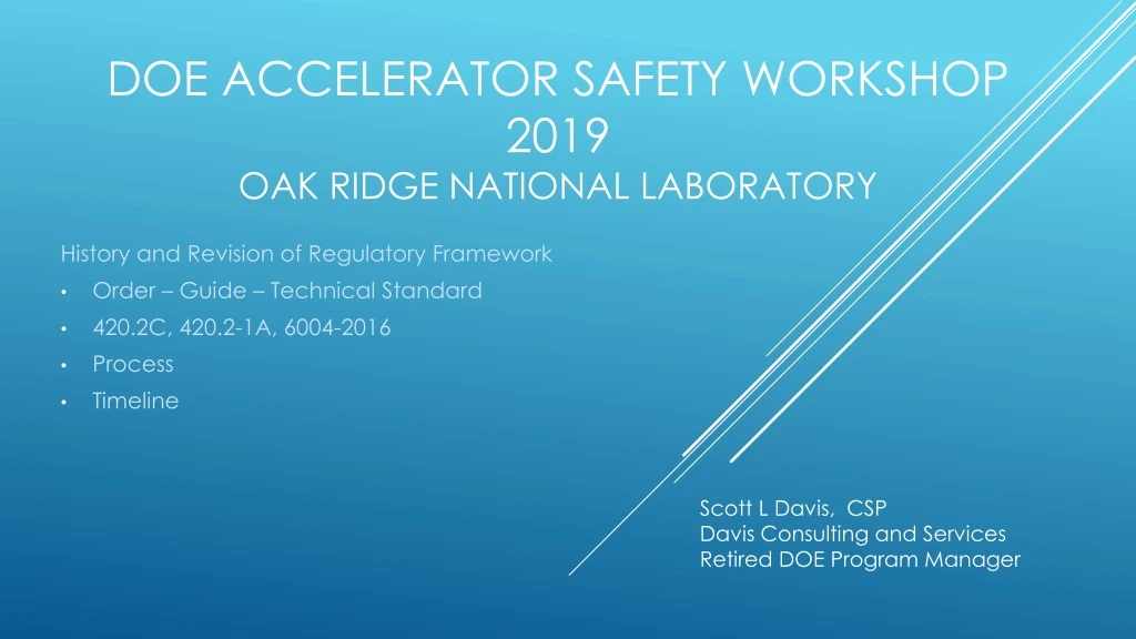 doe accelerator safety workshop 2019 oak ridge national laboratory