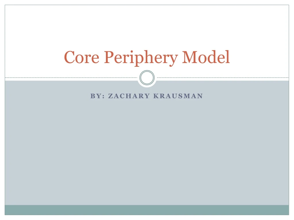 core periphery model