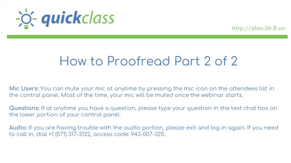 How to Proofread Part 2 of 2