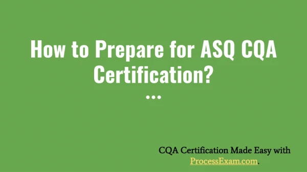 how to prepare for asq cqa certification