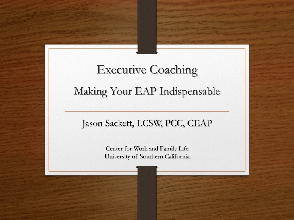 executive coaching making your eap indispensable