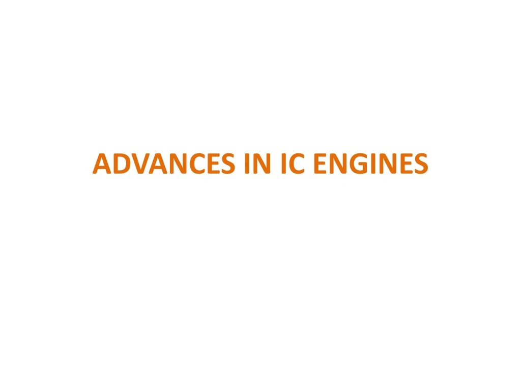 advances in ic engines