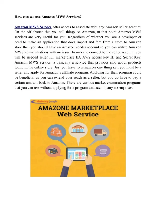 Amazon MWS Services