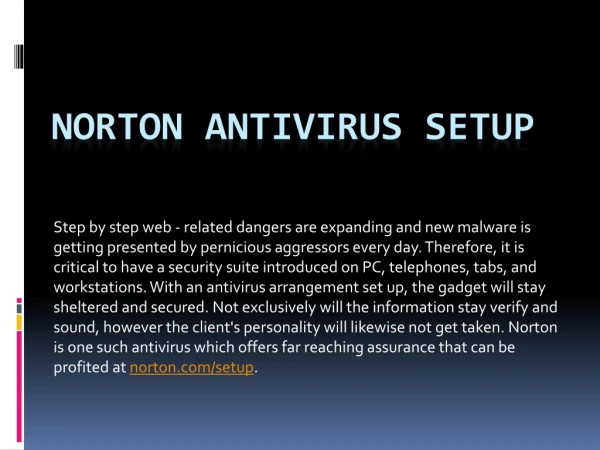 norton antivirus setup