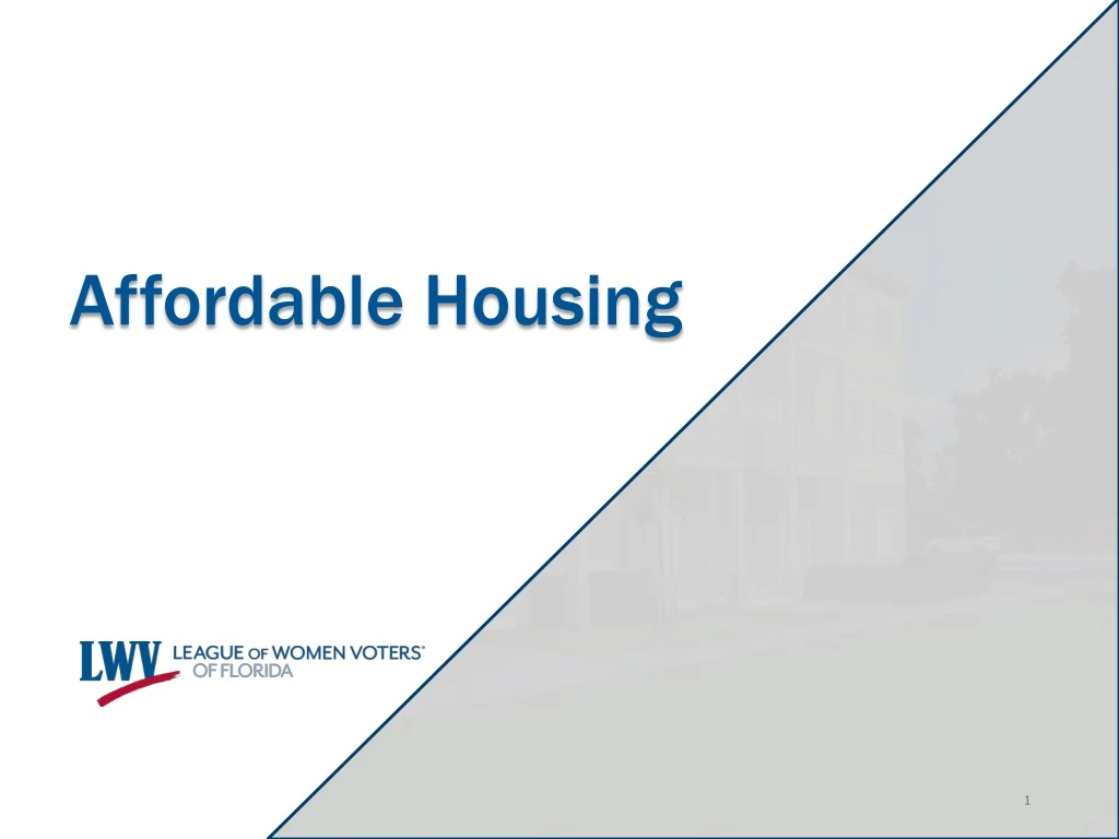 affordable housing