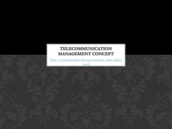Telecommunication management concept