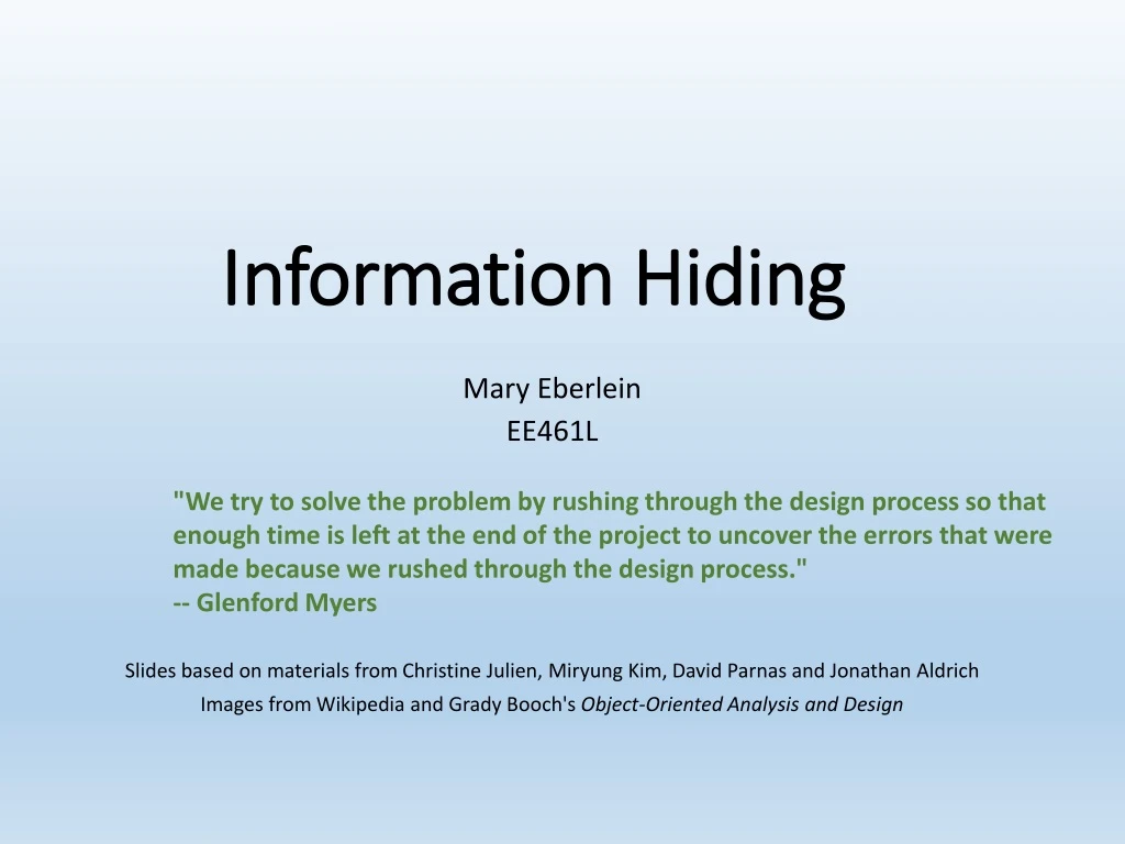 information hiding
