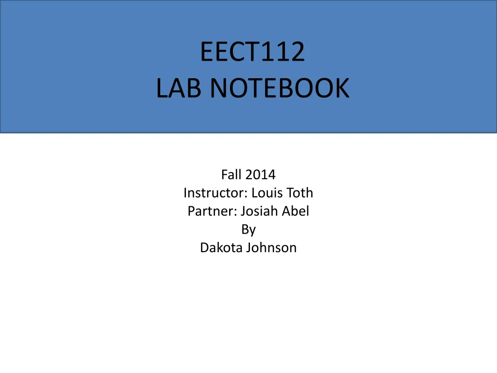 eect112 lab notebook