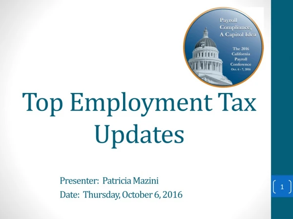 Top Employment Tax Updates