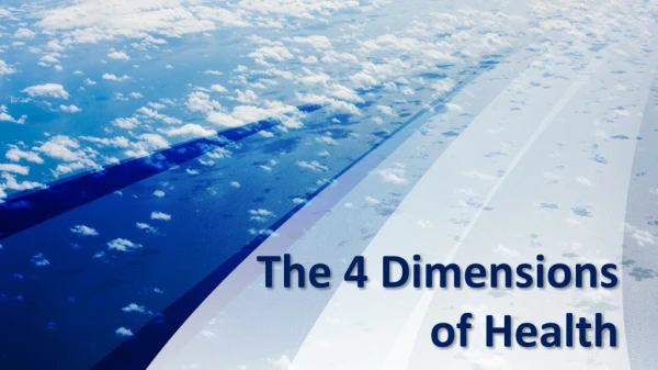 The 4 Dimensions of Health