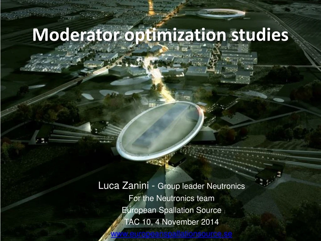 moderator optimization studies