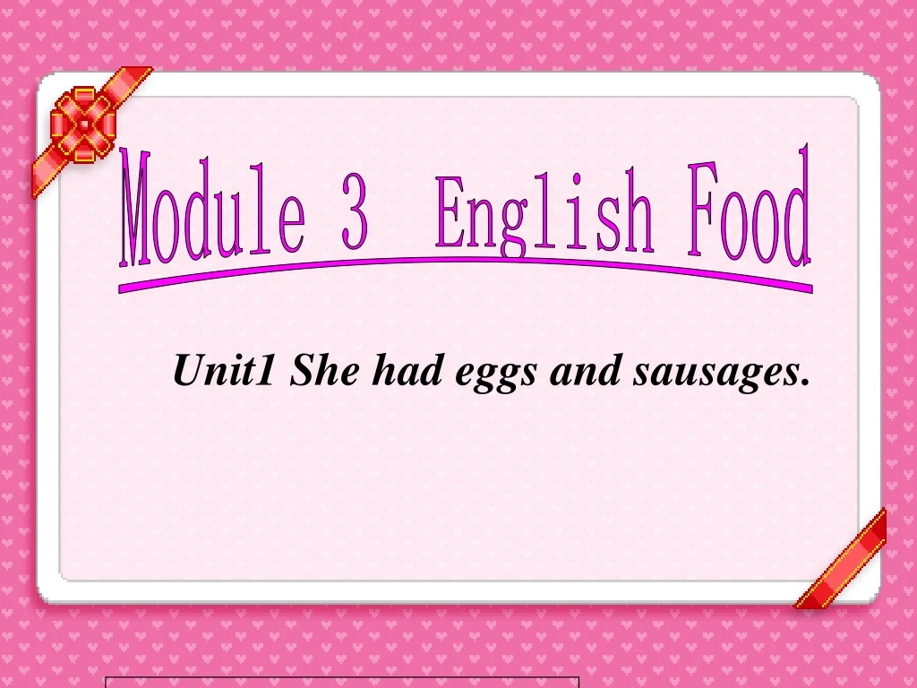 module 3 english food