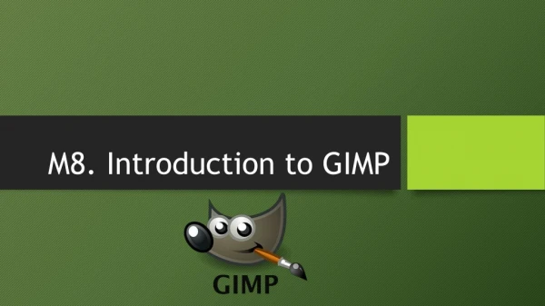 M8. Introduction to GIMP