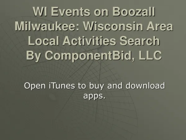 Boozall Milwaukee a free iPhone & iPad App