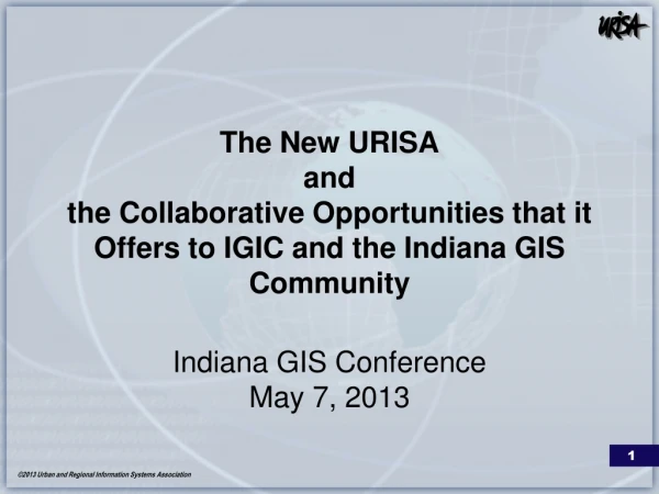 Indiana GIS Conference May 7, 2013