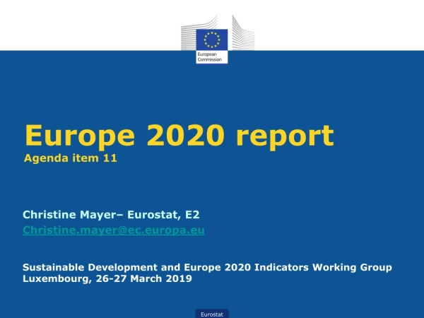 Europe 2020 report Agenda item 11
