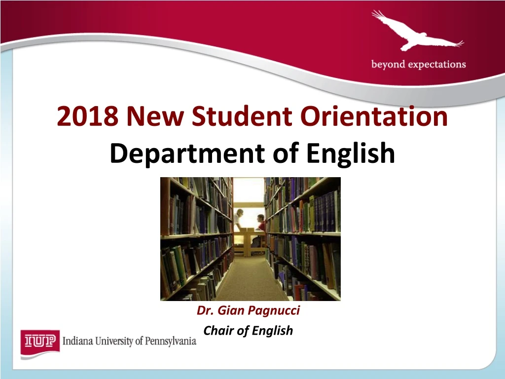 2018 new student orientation department of english