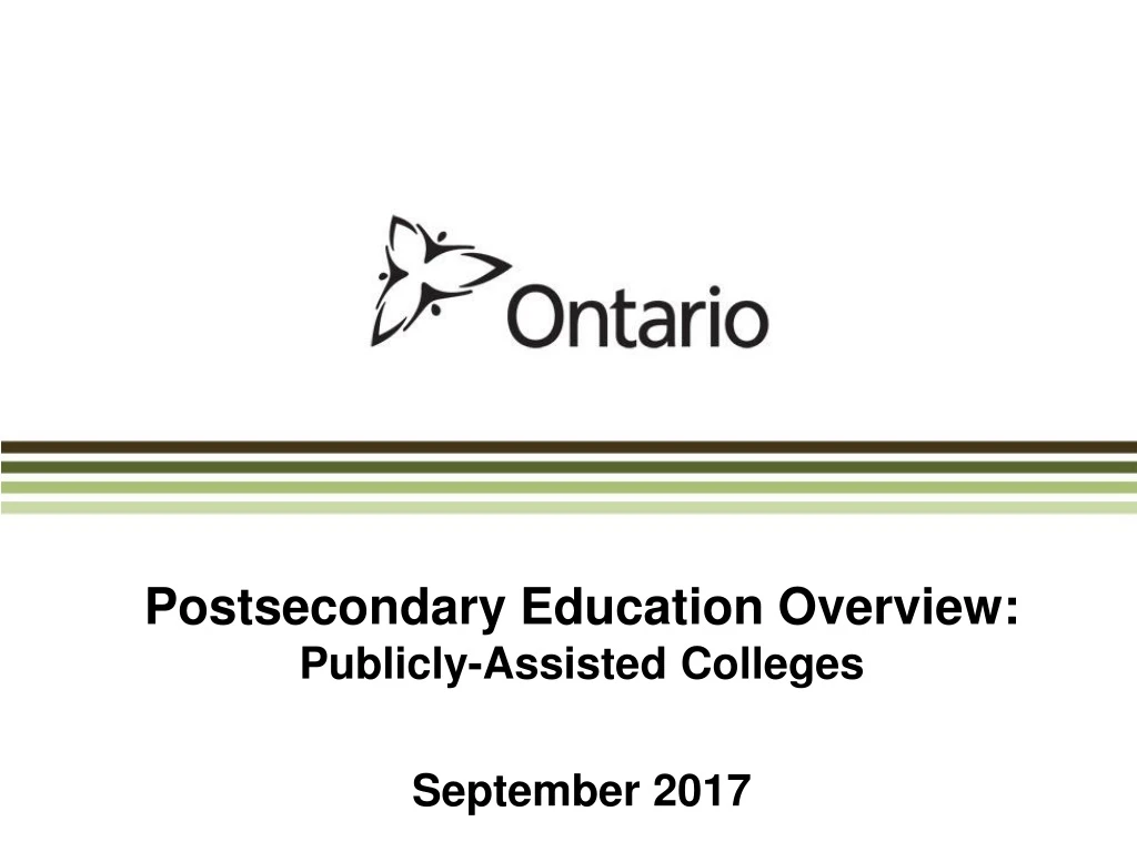 postsecondary education overview publicly assisted colleges september 2017