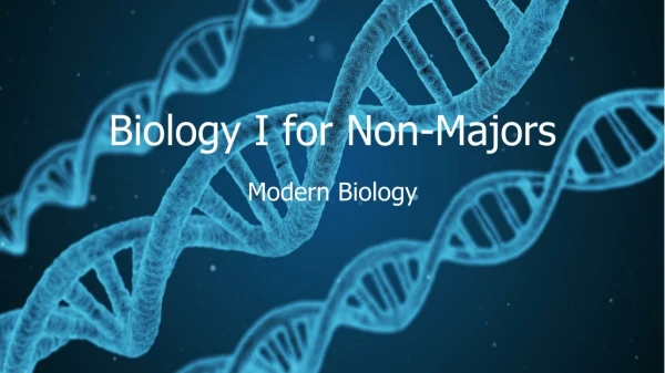 Biology I for Non-Majors