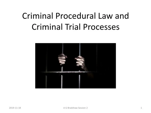 Criminal Procedural Law and Criminal Trial Processes