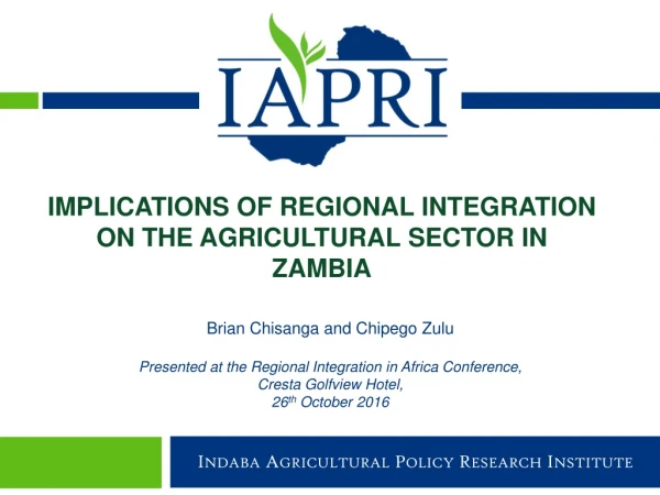 Indaba Agricultural Policy Research Institute