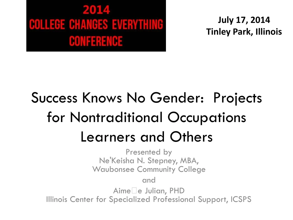 success knows no gender projects for nontraditional occupations learners and others