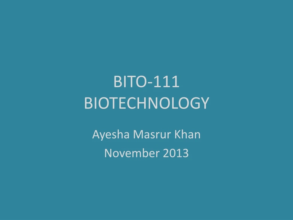 bito 111 biotechnology