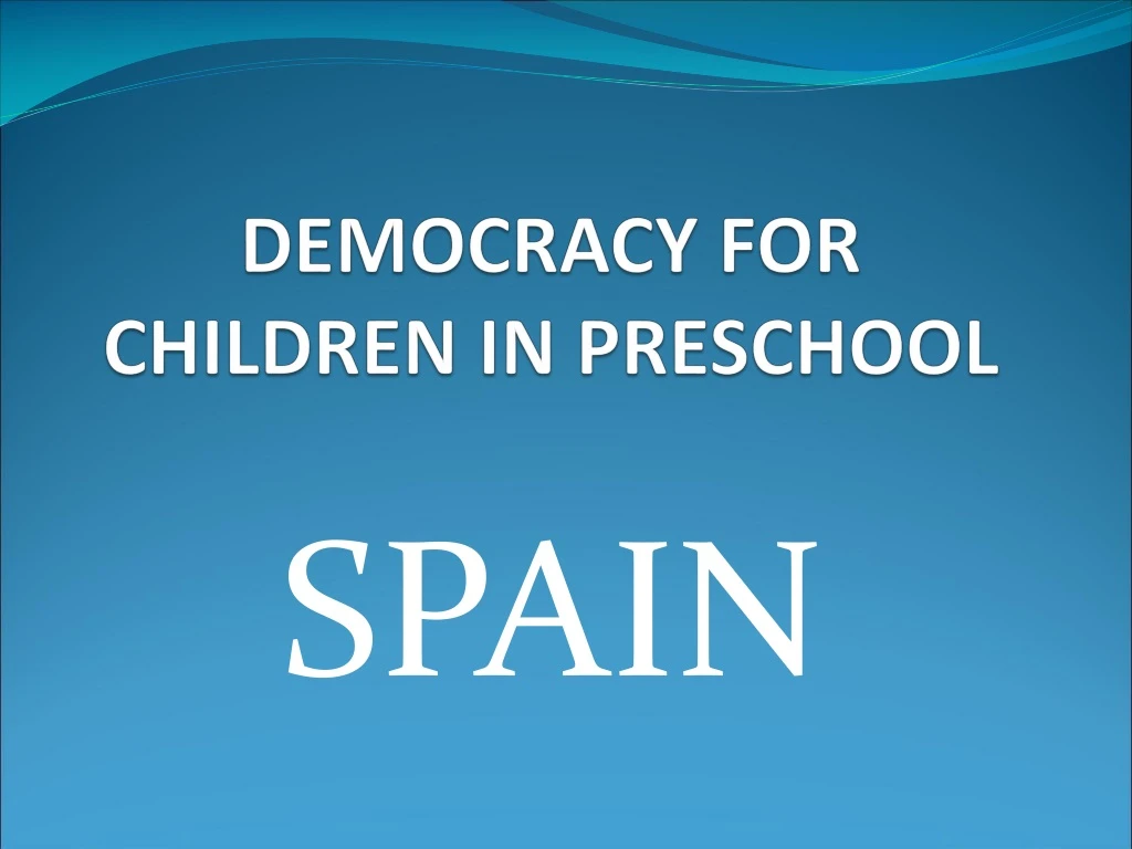 democracy for children in preschool