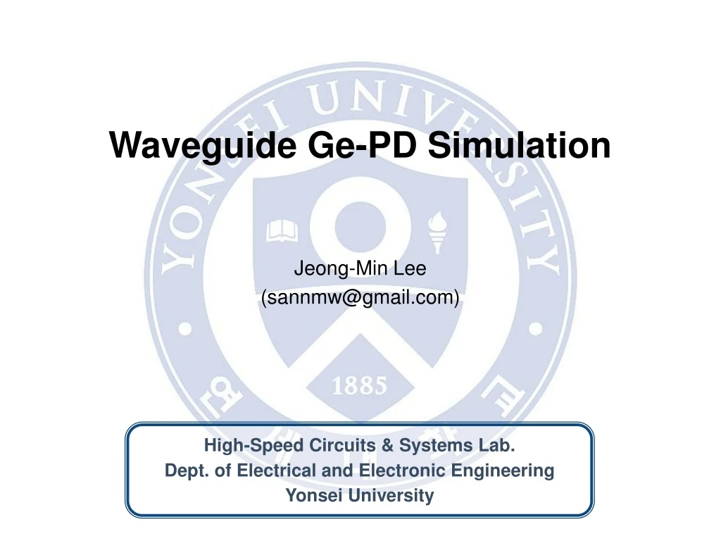 waveguide ge pd simulation