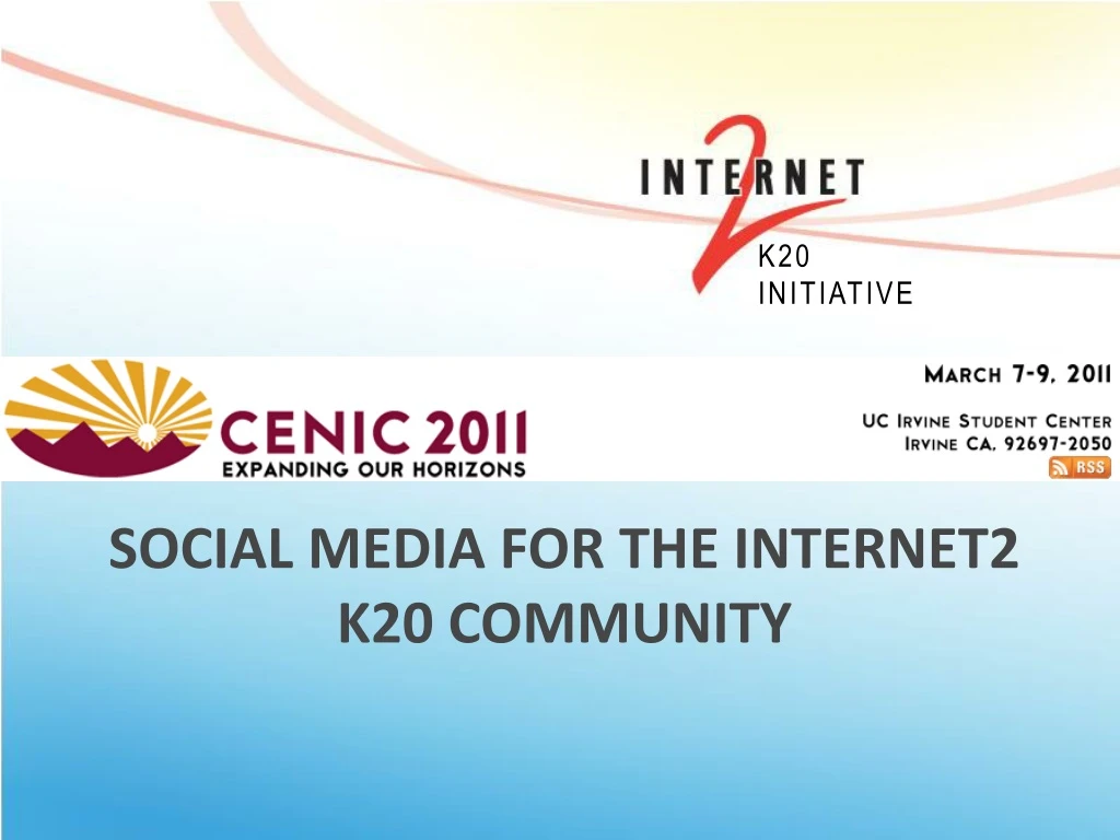 social media for the internet2 k20 community
