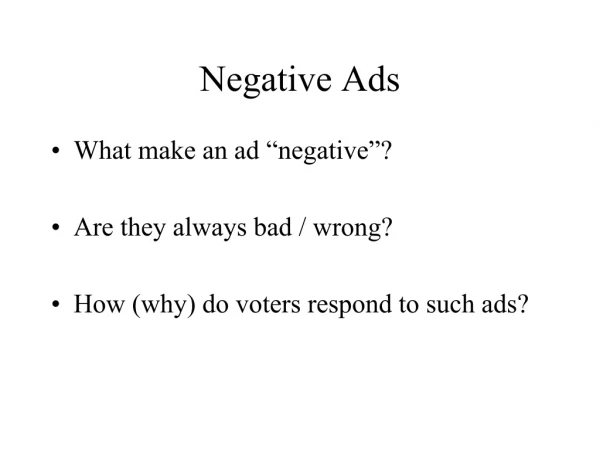 Negative Ads