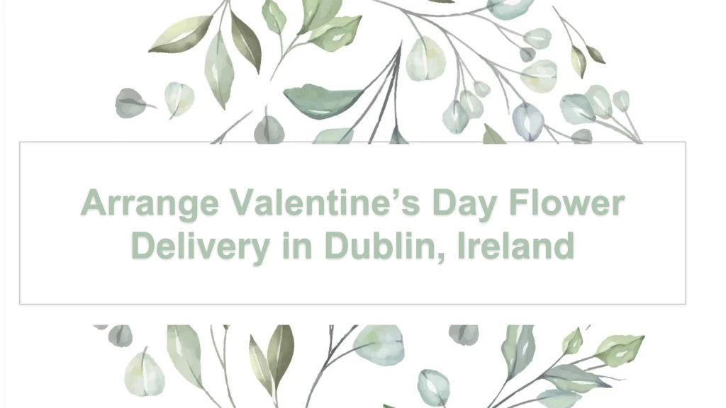 arrange valentine s day flower delivery in dublin ireland