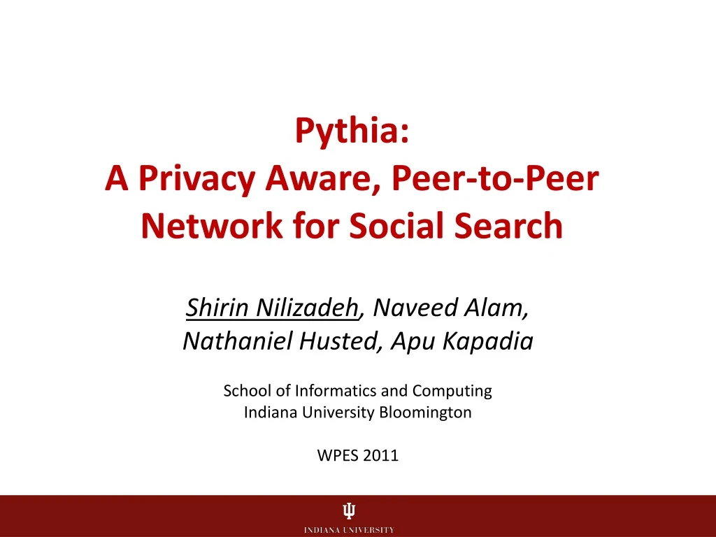 pythia a privacy aware peer to peer network for social search