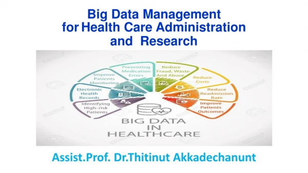 Big Data M anagement for Health Care Administration and Research