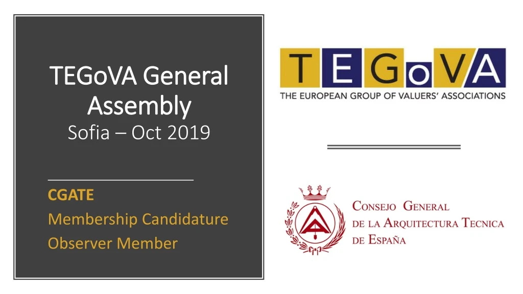 tegova general assembly sofia oct 2019